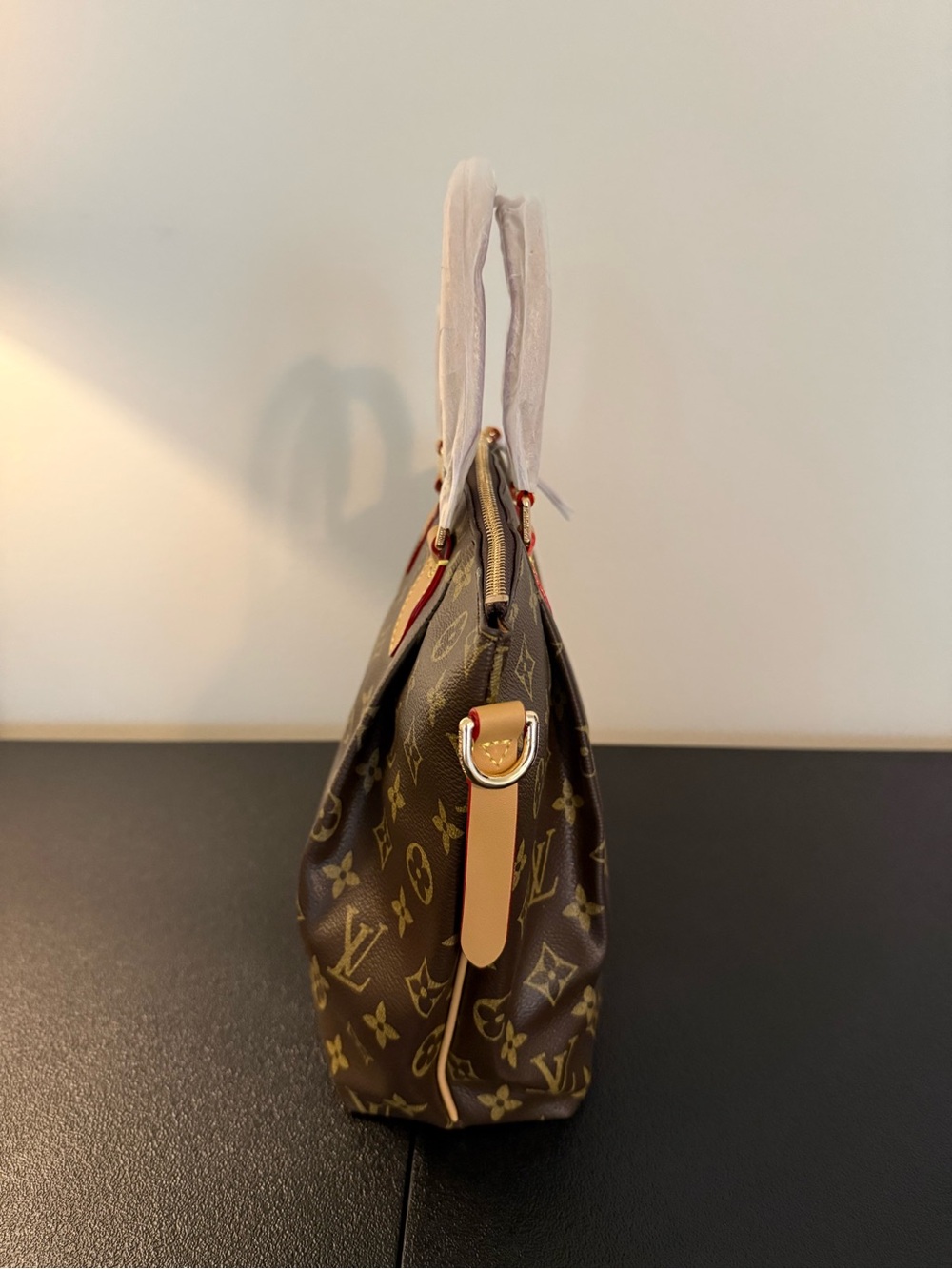 Brown Monogram Canvas Handbag Turenne Style - Picture 3 of 8